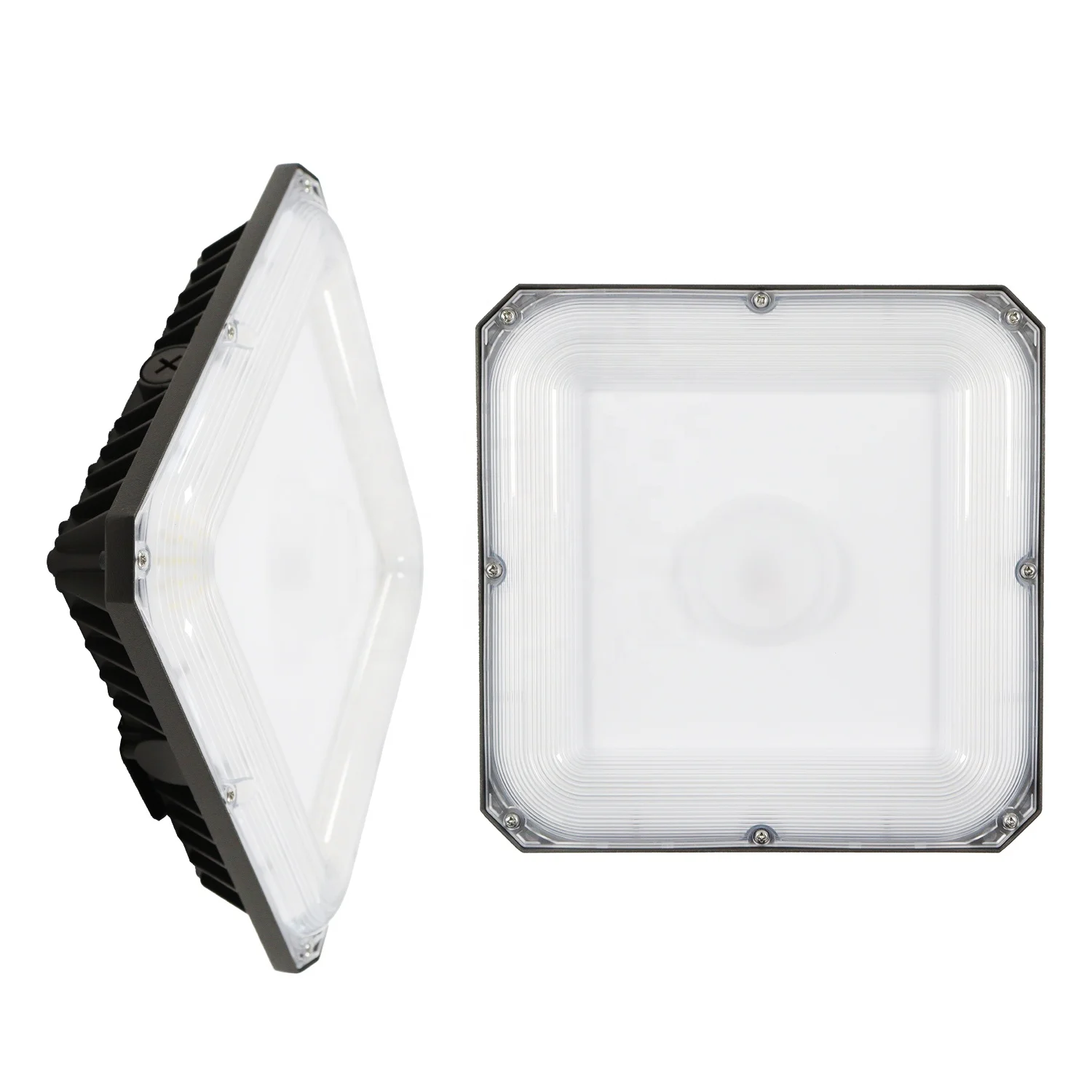 ETL Listed Outdoor Led Industrial Lighting with Motion Sensor 80w CCT Adjustable Led Canopy Light For Petrol Gas Station