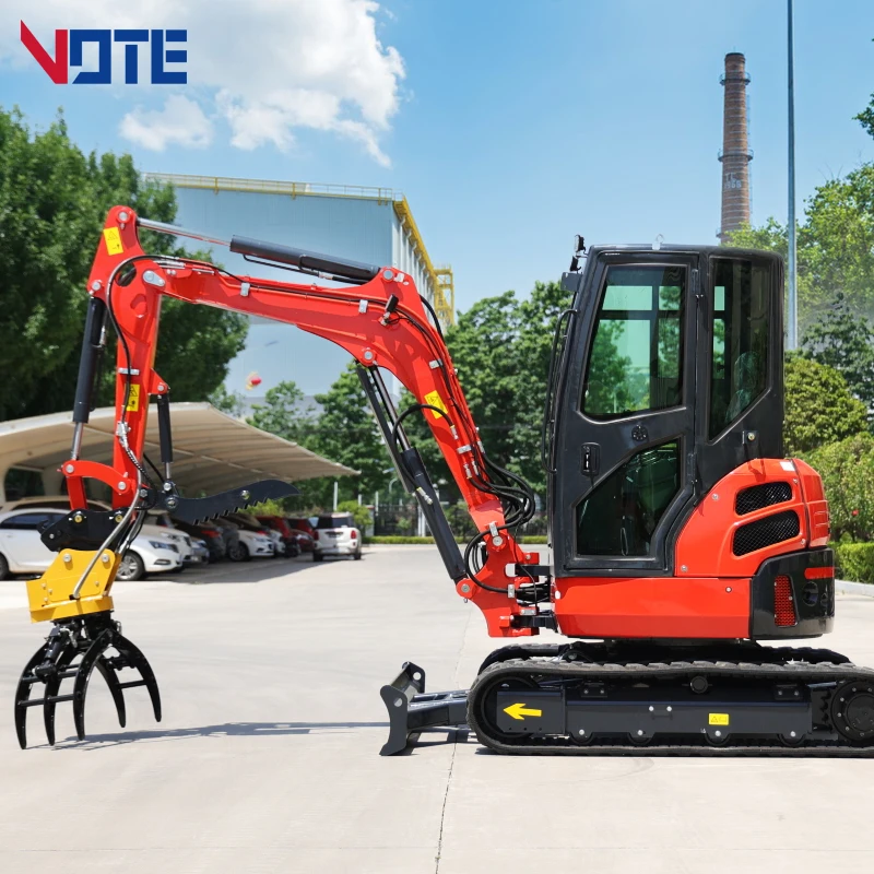 VOTE Free Shipping Mini Excavator 3.5 Ton EPA/Kubota Engine excavator 2 Ton Machine digger For sale 1 ton Mini Excavator Prices