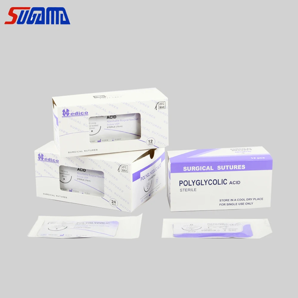 Wholesale Surgical Suture Absorbable Suture with Needle 45cm Suture Length