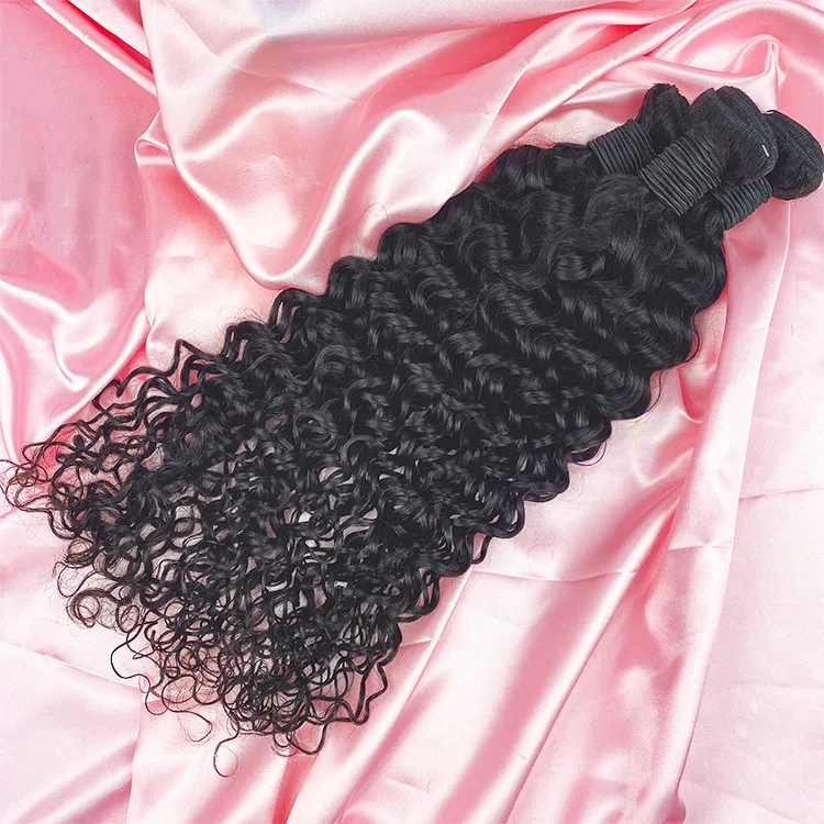 Human Hair Bulk Wholesale Natural Color Water Wave Water Wave 9A Remy Human Hair Bundle