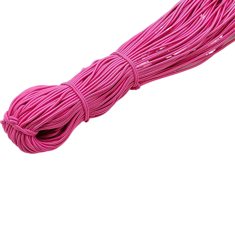 Factory wholesale round black elastic cord cords custom 2mm 3mm 4mm 5mm shock bungee elastic string cord elastic rope