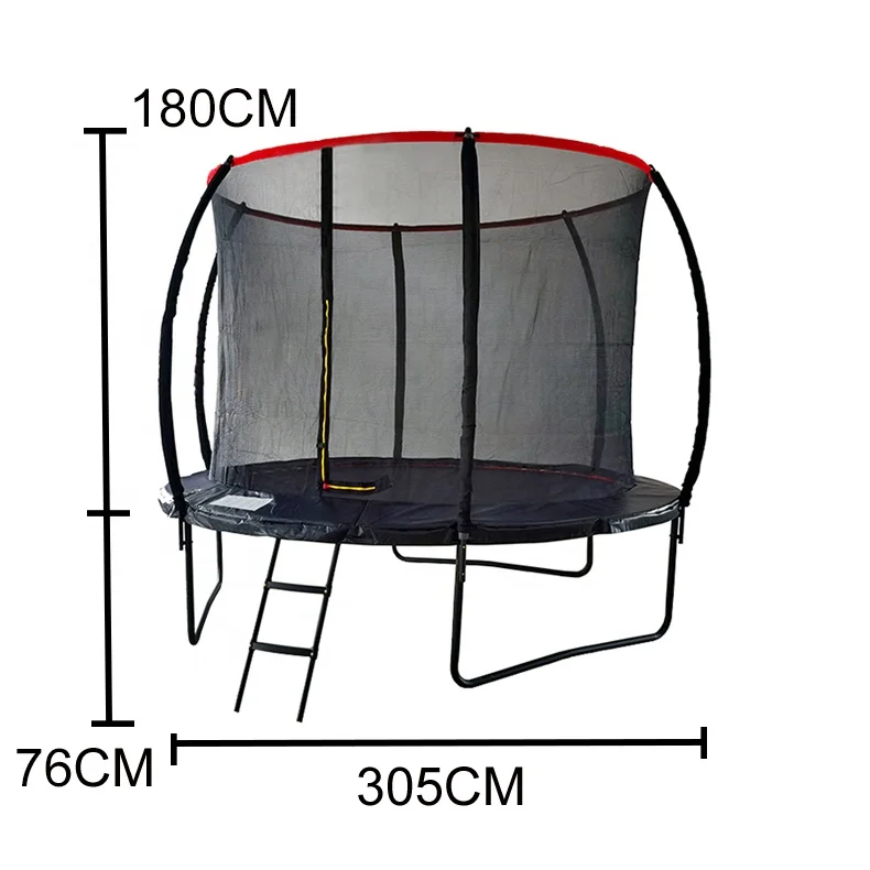 Funjump 8ft 10ft 12ft 14ft New Design Garden Round Trampoline Outdoor Safety Enclosure Jumping Adults Kids Trampolines