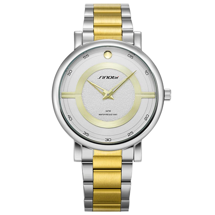 Sinobi Luxury Business stainless steel men Wristwatches high-end quality Male Watches 3ATM Water Resistance watchs