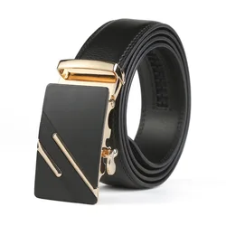 Best gift Automatic Buckle Fashion Luxury Famous Brand Designer Genuine Leather Dress Pants Belts for Men