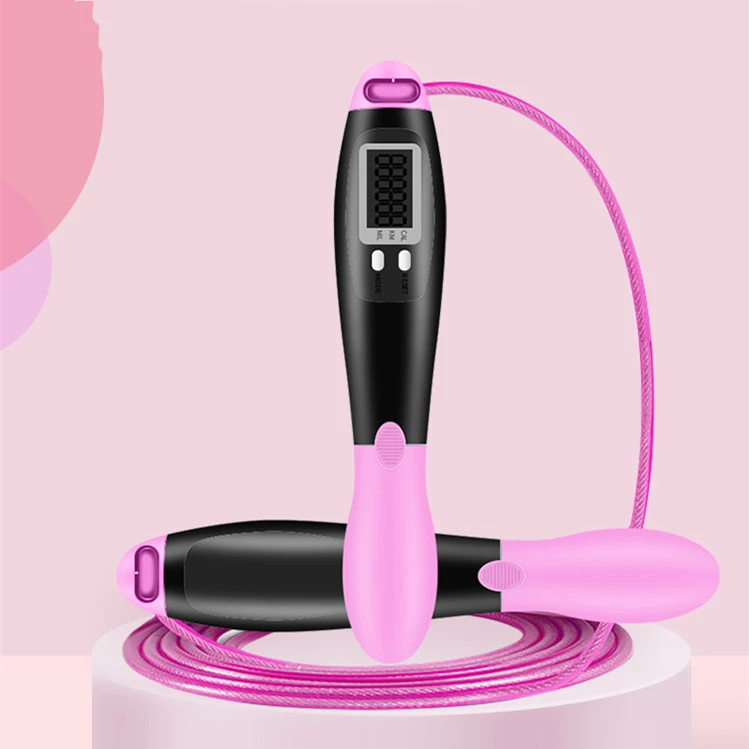 
Best Seller Adults Kids Fitness Workout Adjustable Length Digital Counting Calorie Counter Skipping Rope 