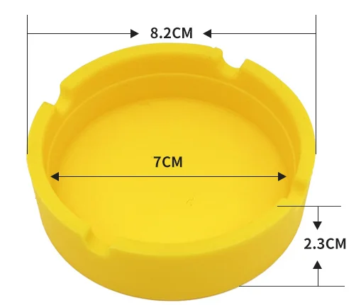 Silicone Round Shape Cigar Ash Tray Dishwasher Safe