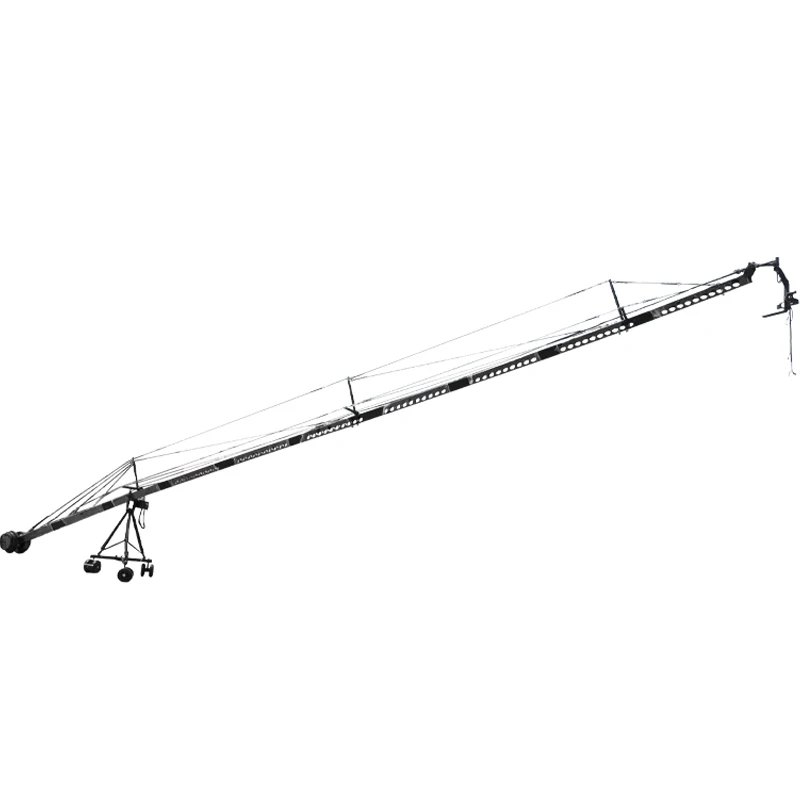 Professional15 meter 3-Axis Motorized Tilt head  video camera  jimmy jib crane with triangle Rocker Arm for sale