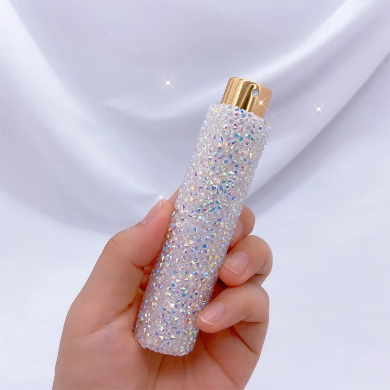 10ml perfume dispenser with diamond-set travel dispenser Mini portable spray bottle Empty bottle Essence Gift