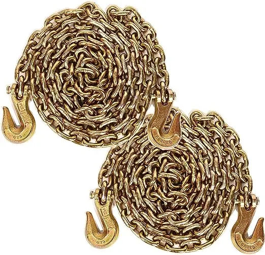 G70 Trailer Safety Chain Tow Chain with 3/8' Clevis Snap Hook Heavy Duty Chain for Towing