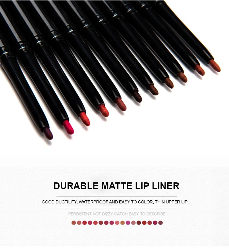 New Arrival Lip Liner Lipstick Makeup  Waterproof Cruelty Free Lipliners Custom Logo