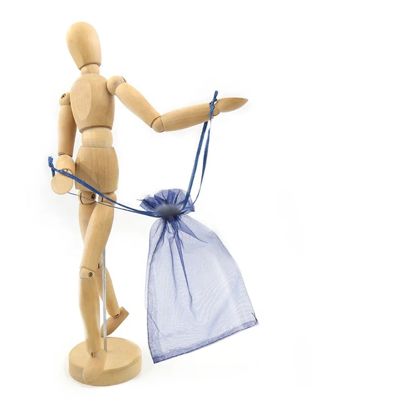 printed gift personalised organza wedding bags 10x15 custom logo drawstring for  party pouch