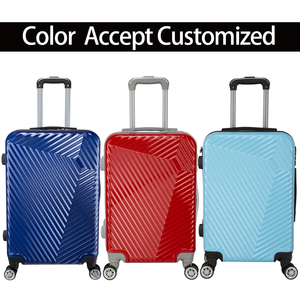 
Fashion PVC 3pcs hard shell luggage set trolley suitcase travel luggage bags 