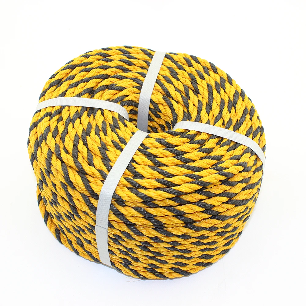 3 or 4 strands PP PE twist or double twist monofilament danline rope polypropylene danline  split film rope