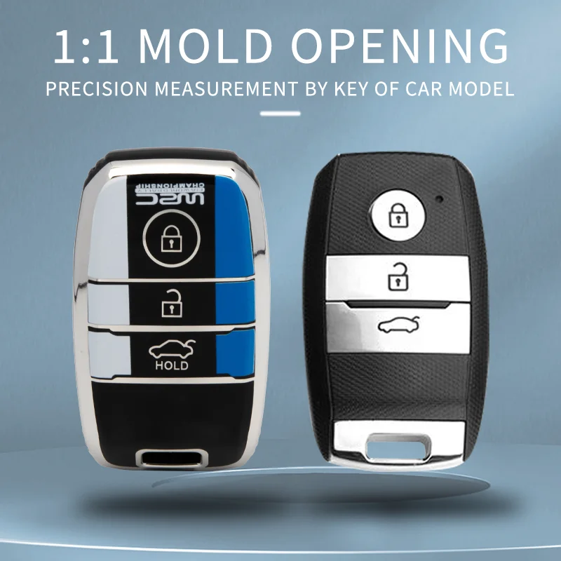 TPU Luxury Smart Key Fob Cover Case for KIA Ed Explorer 3-Button Remote Key Holder Skin Glove Car Accessories