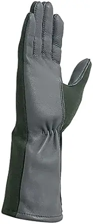 Aramid brown leather pilot flying gloves Nomex heat resistant finger flight gloves for sale