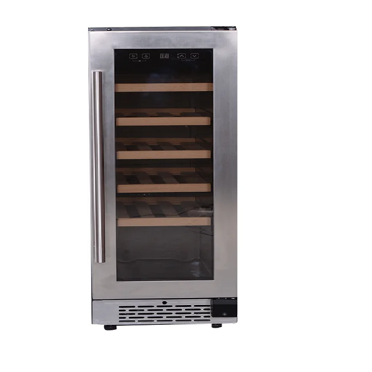 no-frost freestanding built-in wine cooler double-layer tempered glass door JCD-88Wc for home and hotel