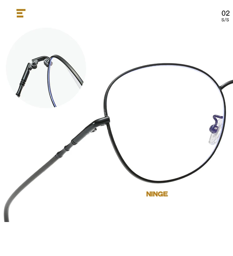 2019 Large fashion glasses woman aviation bamboo joint arm metal optical frame making machine