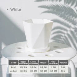 Новый фестиваль торговли оптовая продажа 6 ярких цветов полигональные пластиковые цветочные горшки и плантаторы с лотком современный дизайн маленький питомник