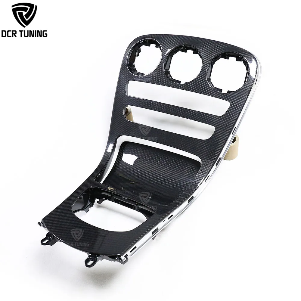 Carbon Fiber Interior Dashboard Trim for Mercedes Benz C Class W205 & AMG C63 C43 LCI 2019-2021 Without Clock Version