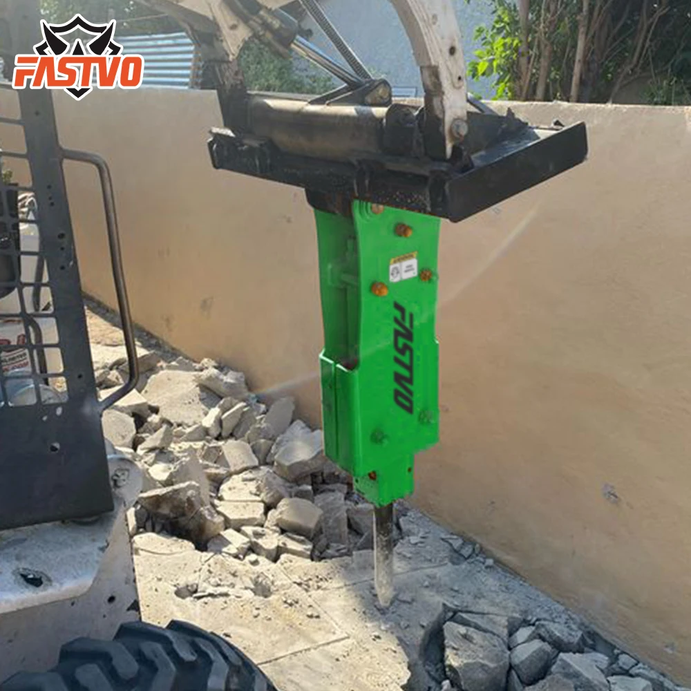 Skid Steer Hydraulic Concrete Breaker Stone Crusher Hammer for Skid Steer Loader