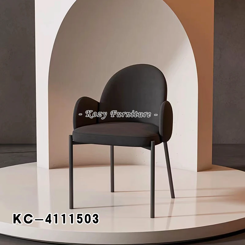 Modern Popular Comfortable Study Stool Soft Cushions Pu Leather Dinner Chair for Restaurant Dining Room