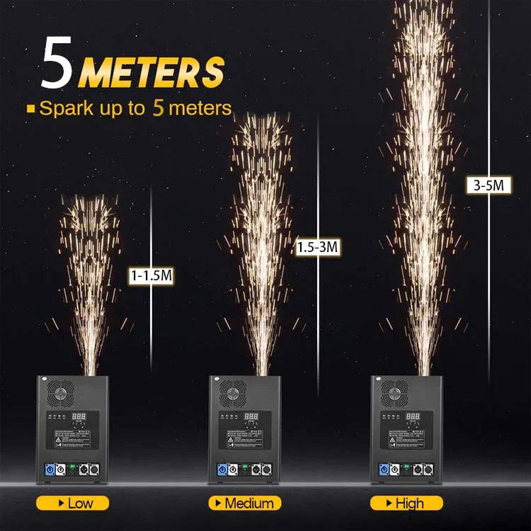 750W Stage Effect Fire Cold Spark Flame Electronic Fireworks Sparks Sparkler Machine for Wedding
