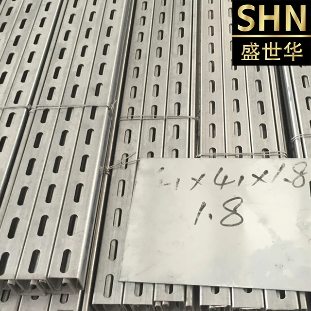 structural metal stainless steel galvanized strut structural solar panel slotted strut channel china factory double unistrut