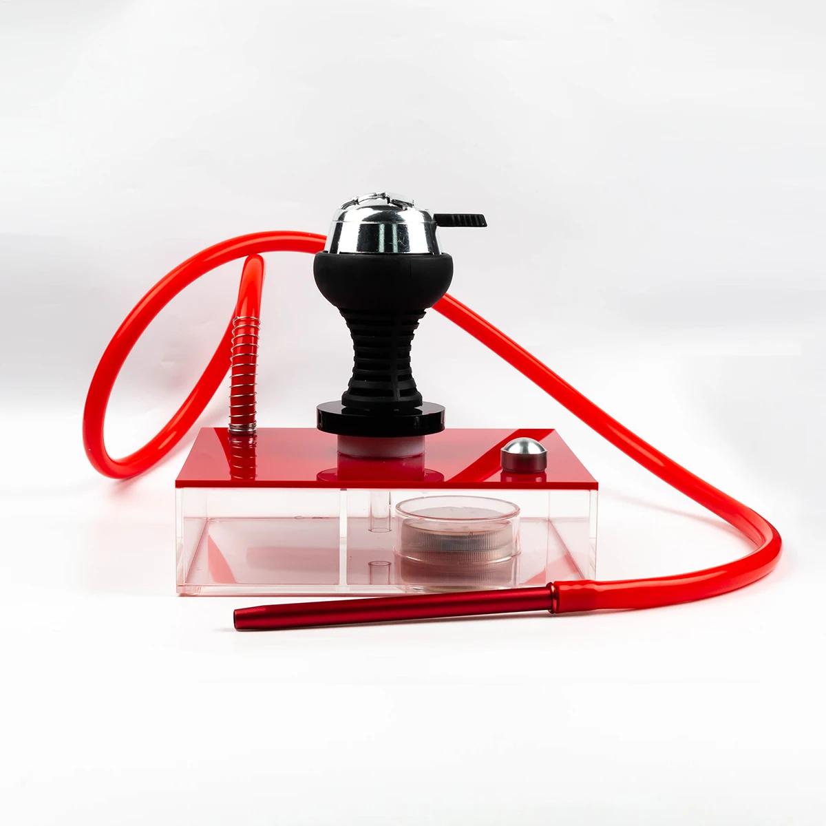 
custom cheap plastics Hookah Set Acrylic Square Body Style Black Box Technics Packing Color Weight Hookah Shisha glass Hookah 