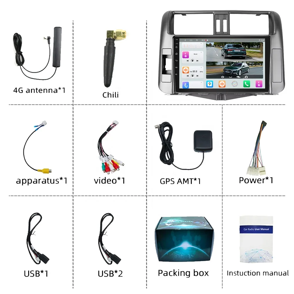 Jmance New Product Car DVD Player Android Car Audio Android Auto Carplay Touch Screen Car Radio Stereo for TOYOTA PRADO 2010