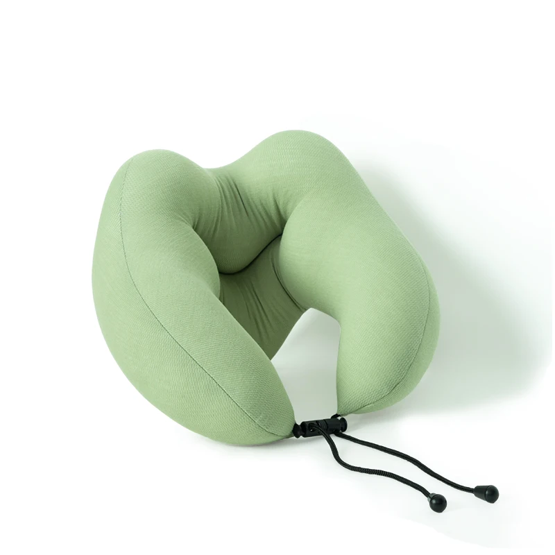Custom Logo Packaging Portable U-Shape Neck Travel Pillow for Adjustable Flight Microbeads Filling Pillow Low Price