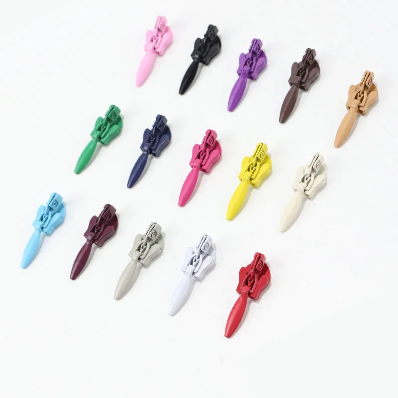 SAS Invisible Zipper Pull Auto Lock Slider Heads For Dress Skirt Custom Logo Sliders Invisible Zip Head