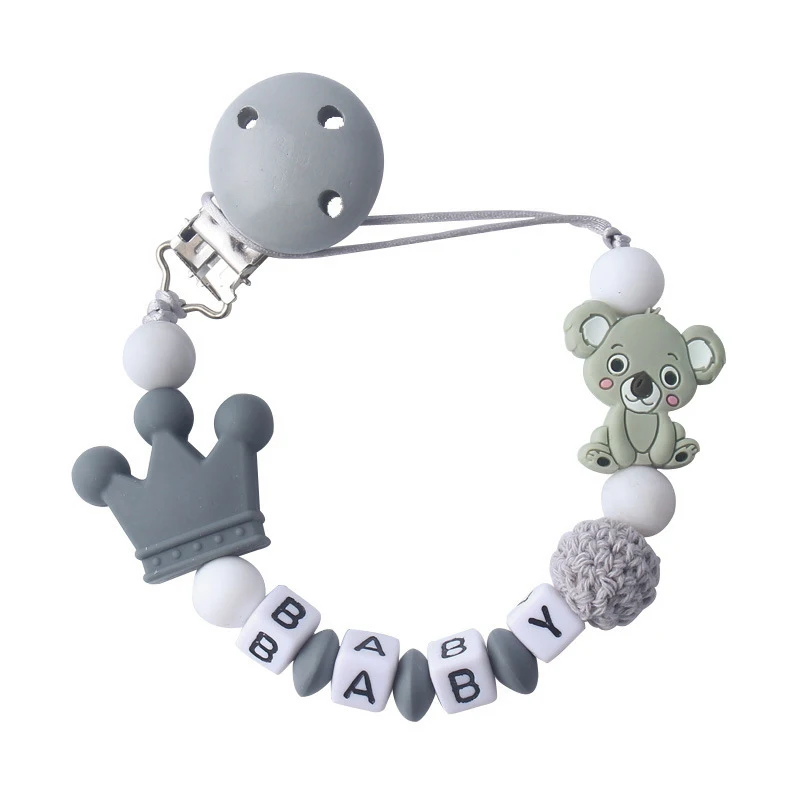 Wholesale Custom Personalized Eco-Friendly Teething Nipple Holder chain anti drop chain Baby Pacifier Clips