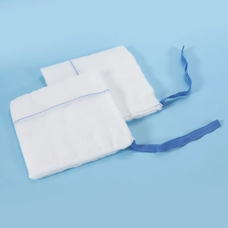 high quality 100% cotton soft sterile medical disposable abdominal lap pad sponge 45*45 cm lap sponge folding