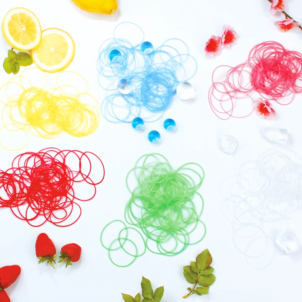 Other Wholesale Japanese small custom natural cheap Silicone elastic hair color rubber band products supplier price