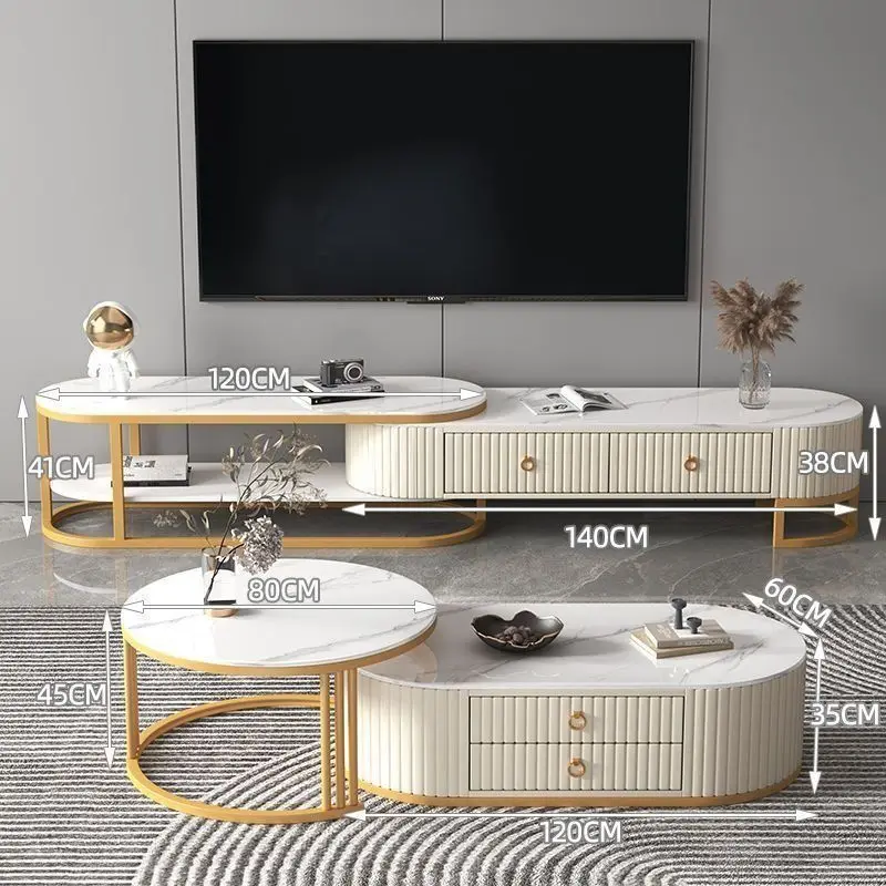 White Modern Living Room Furniture 6 Drawers Tv Stand And Table Set Tv Stand Cabinet Tv Stands