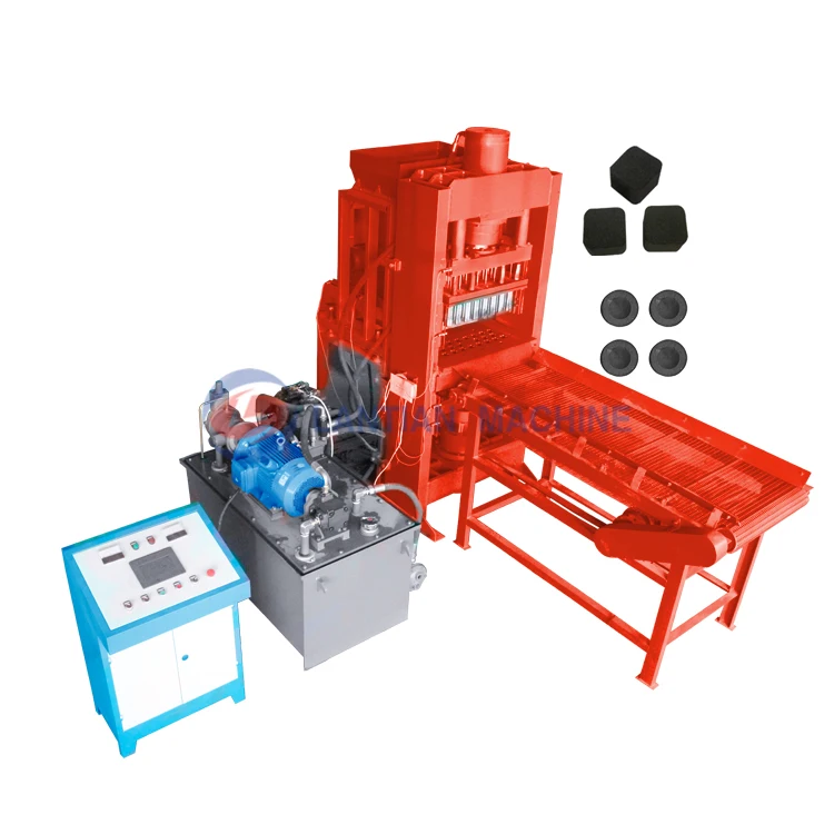 Hydraulic punch press coconut shell bamboo BBQ shisha charcoal coffee husk briquetting machine
