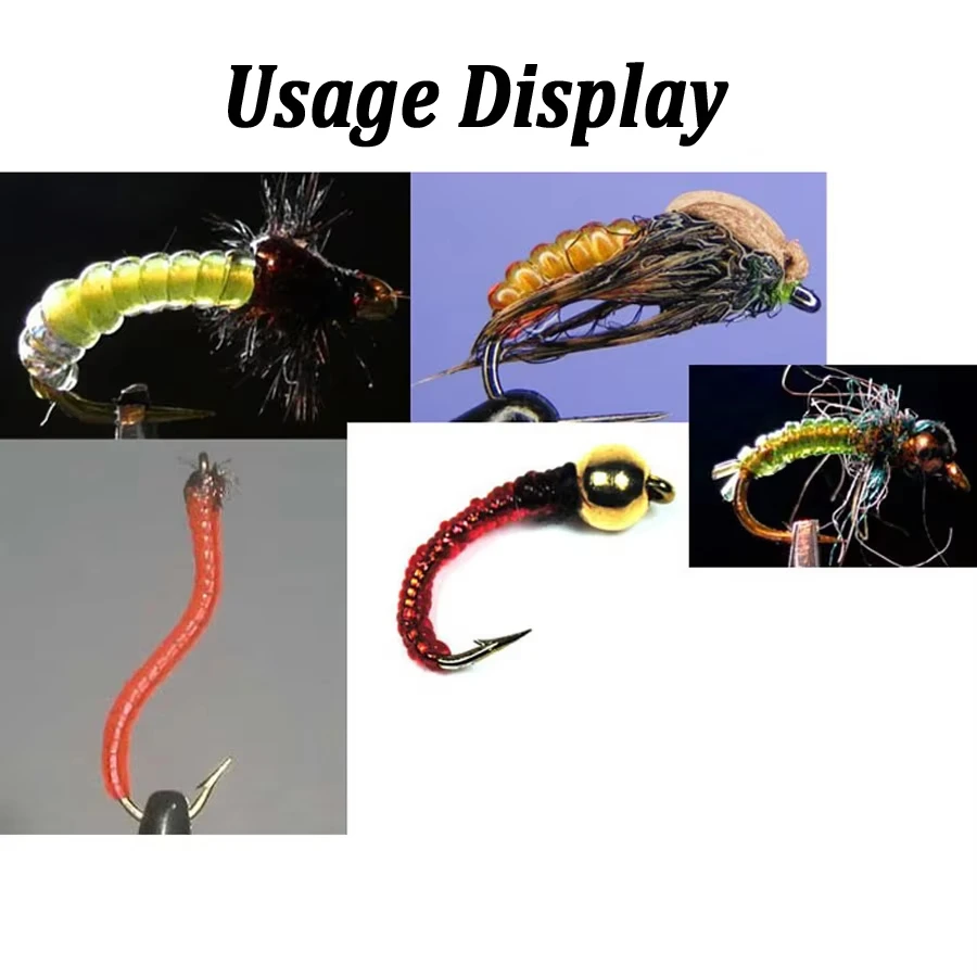 Spandex Streamer Fly Legs Nymph Body Buzzer Cheeks Flexi Worm Flies Elastic Body Leg Fly Tying Materials