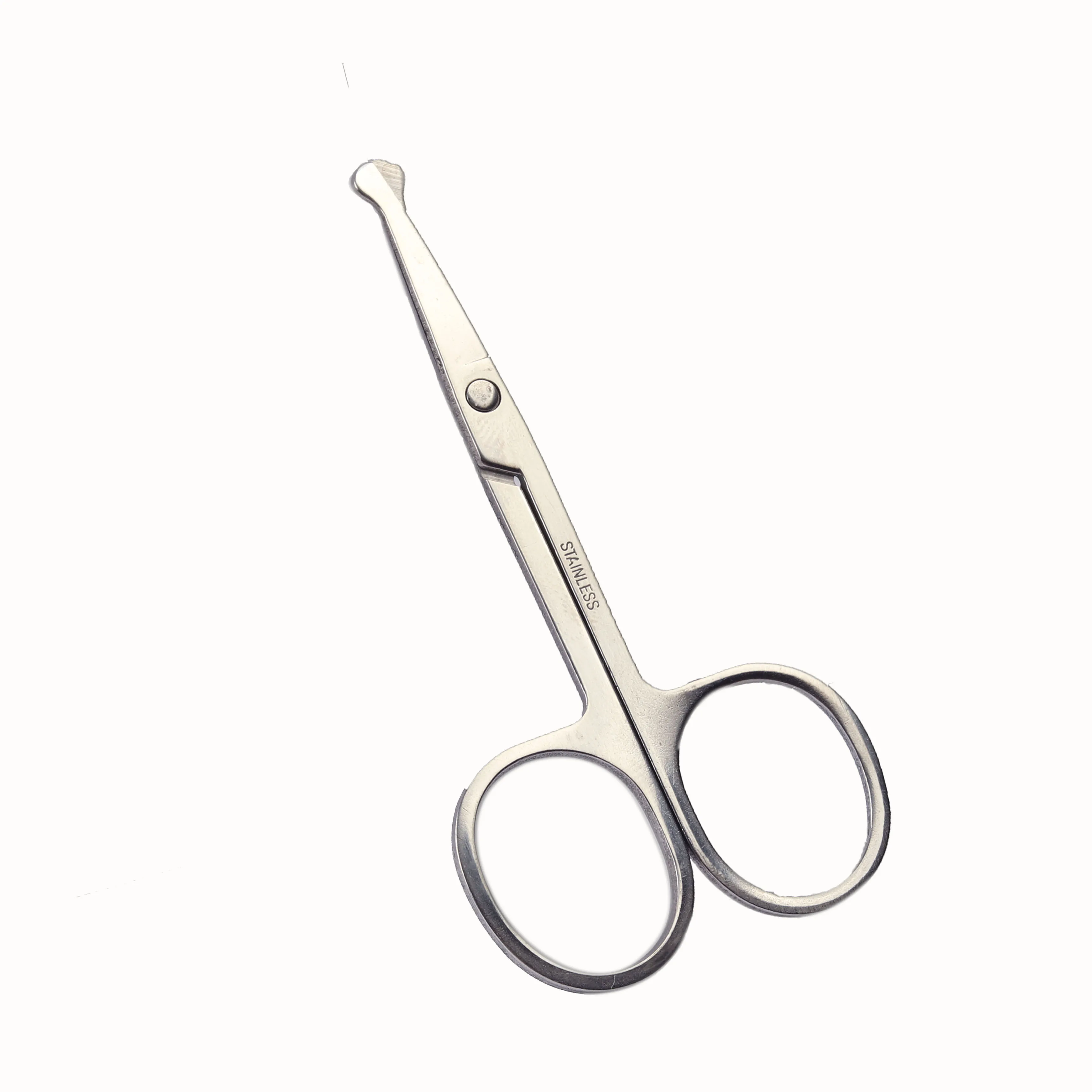 Black Nose Hair Scissors Rounded Tip Moustache Beard Facial Eyebrow Scissors Beard Trimmer cuticle scissor Stainless Steel