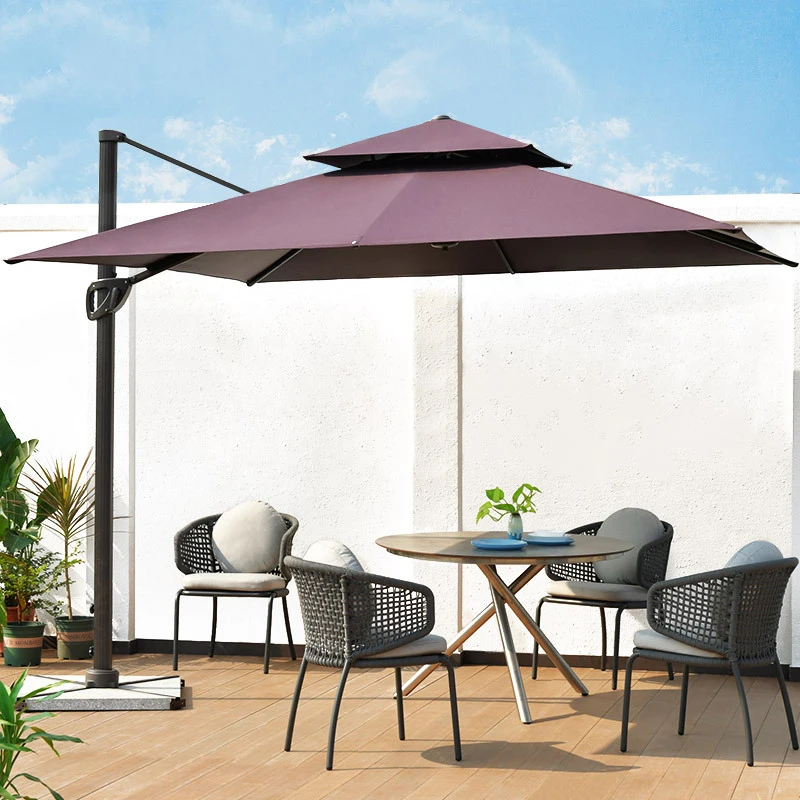 Best Sale Waterproof Restaurant  Aluminum Roma Patio Outdoor Market Parasols Big Garden Sun Umbrella