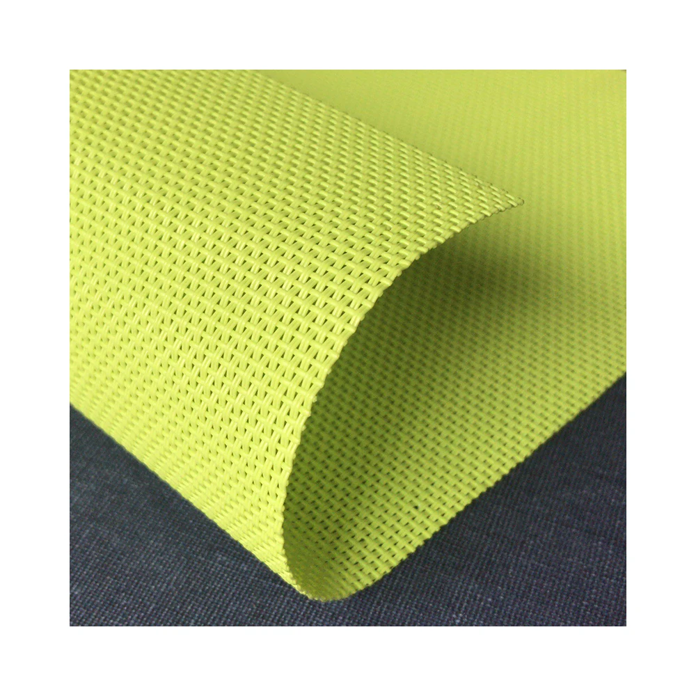 High Quantity Fashion Green Pvc Plastic Mesh Woven Fabric For Outdoor Chairs Textiles