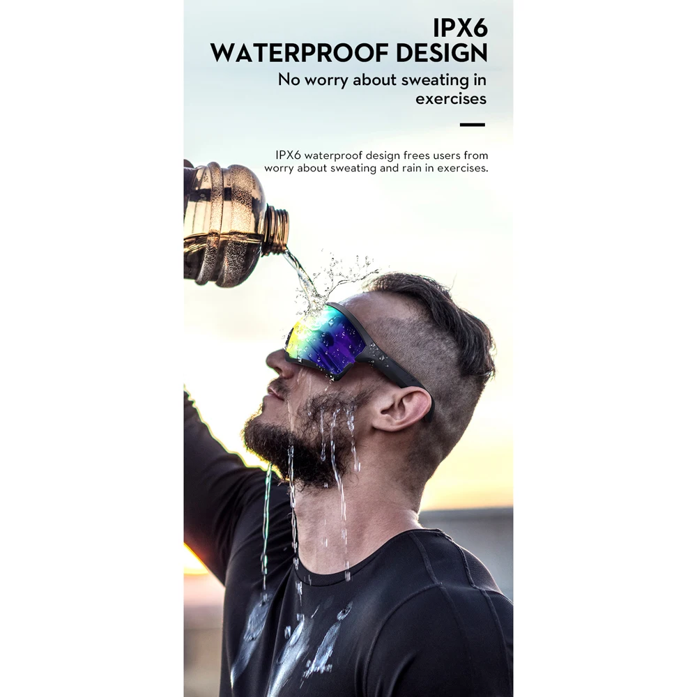Wireless Smart Sport Polarized Sunglasses Audio Glasses Headsets Waterproof Cycling Smart Sunglasses