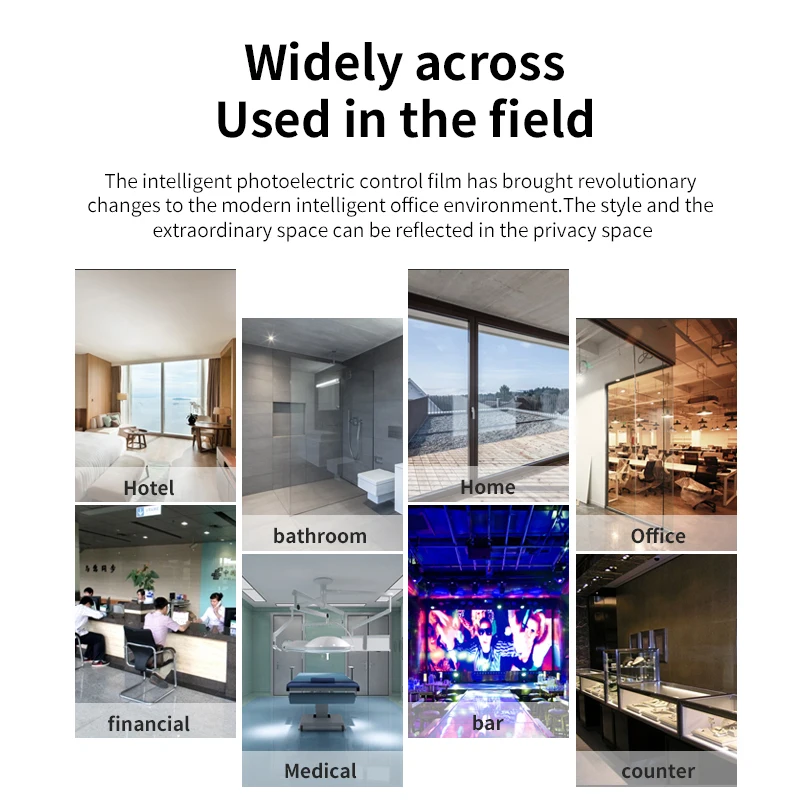 Matte white PDLC Magic Electric control glass Switchable Smart Film with projection