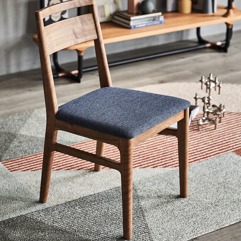 Durable solid wood furniture high backrest wooden frame upholstered seat restaurant used dining chairs designs