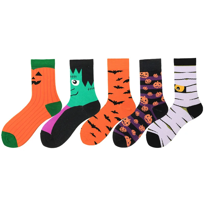 Wholesale Fast Delivery Women Men Cute Knit Happy Socks Fuzzy Funny Halloween Socks for Adults Kids