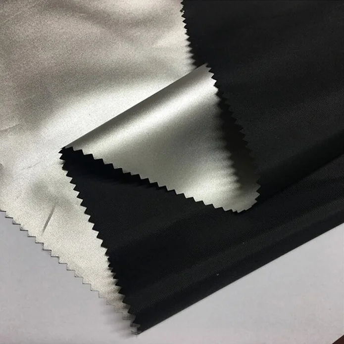 Silver 190t pu coated Silver taffeta fabric For Tent