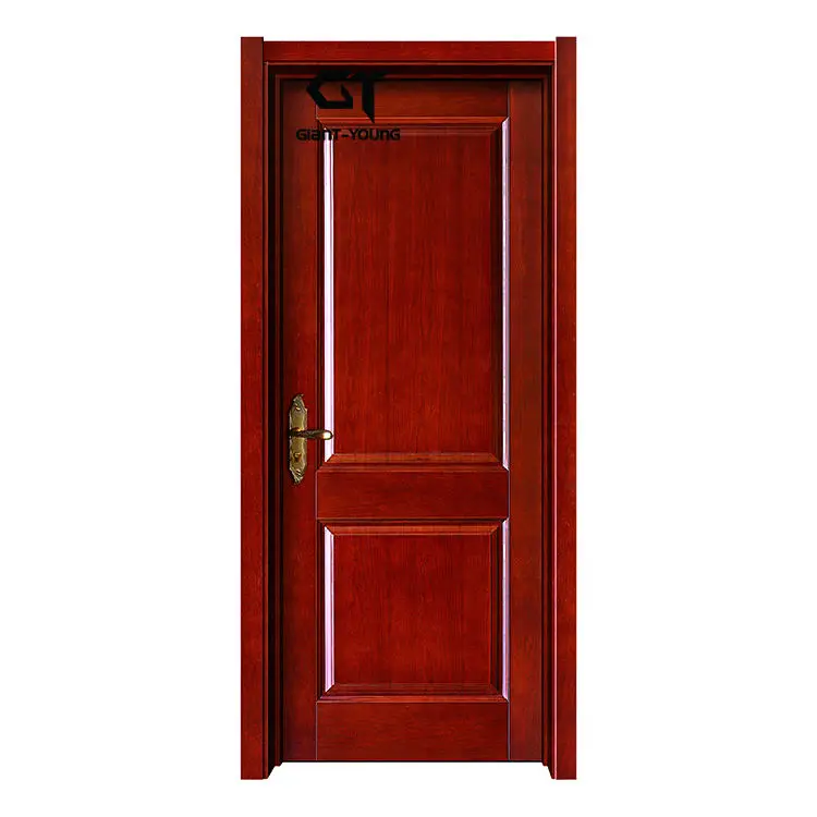 Luxury Natural Timber Solid Wooden Door PVC Interior Painted House Use Oak Wooden Door