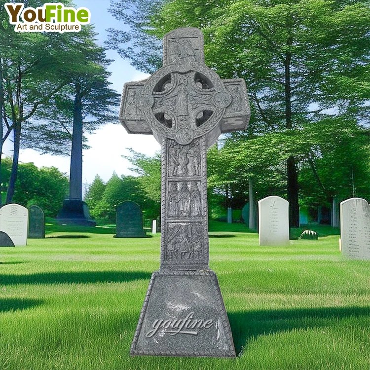 Hot Sale Factory Price Natural Stone Cemetery Granite Tombstone Cross