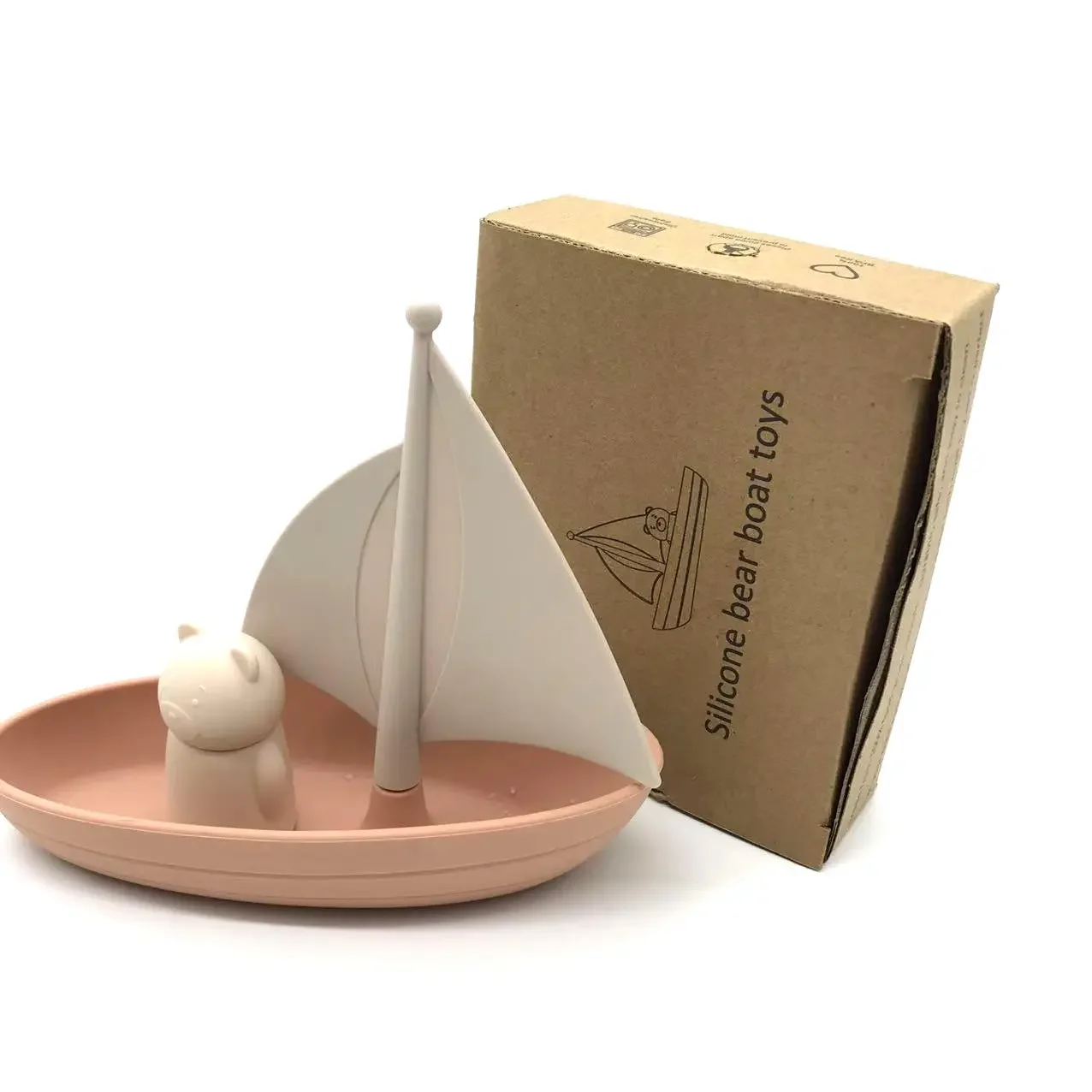 BPA Free Safe Soft Silicone Bath Toys  Floating Boats Bathtub Pool Baby Toys for Toddlers Baby Kids Infant