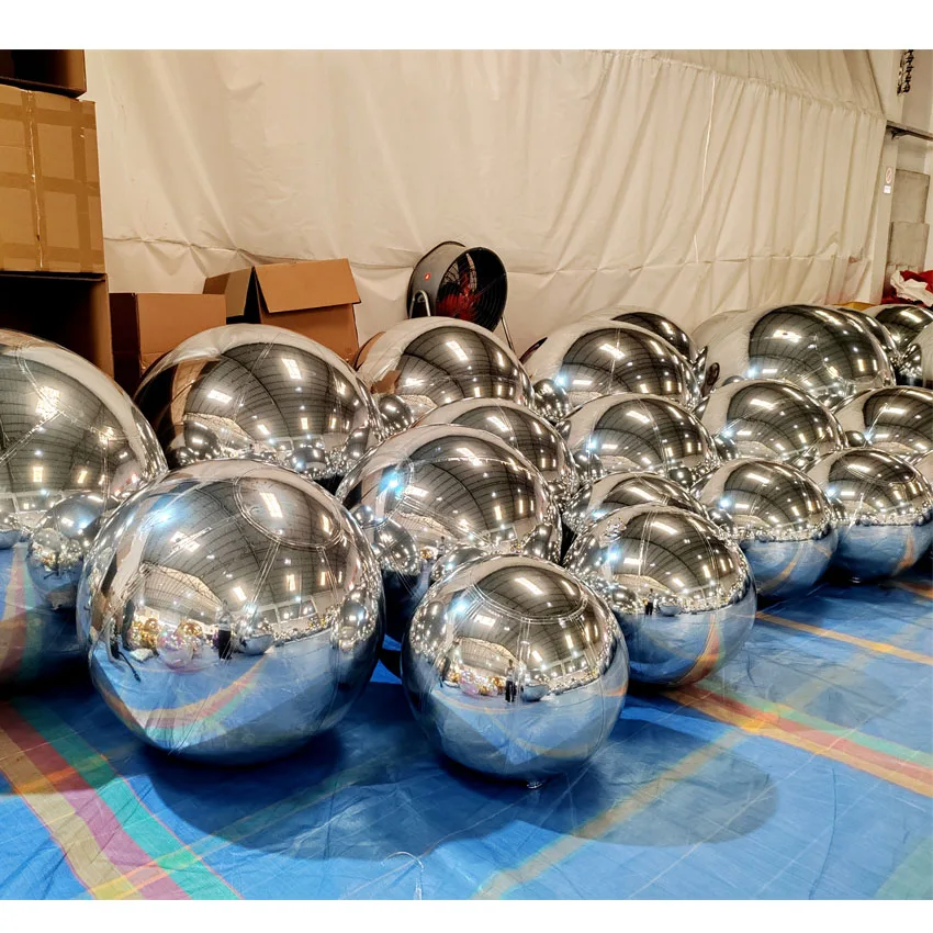 2024 Top Selling inflatable mirror ball mirror balloon giant mirror sphere big shiny ball for hanging or ground use