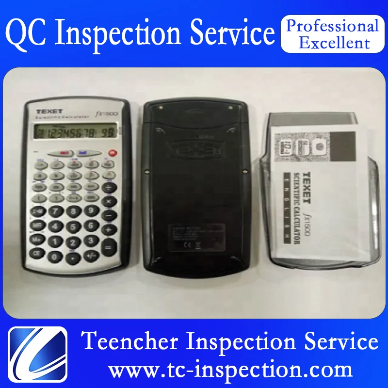 Inspection service Quality control for calculator in Guangxi /Putian/Dongguan/ Guangzhou/Fuzhou